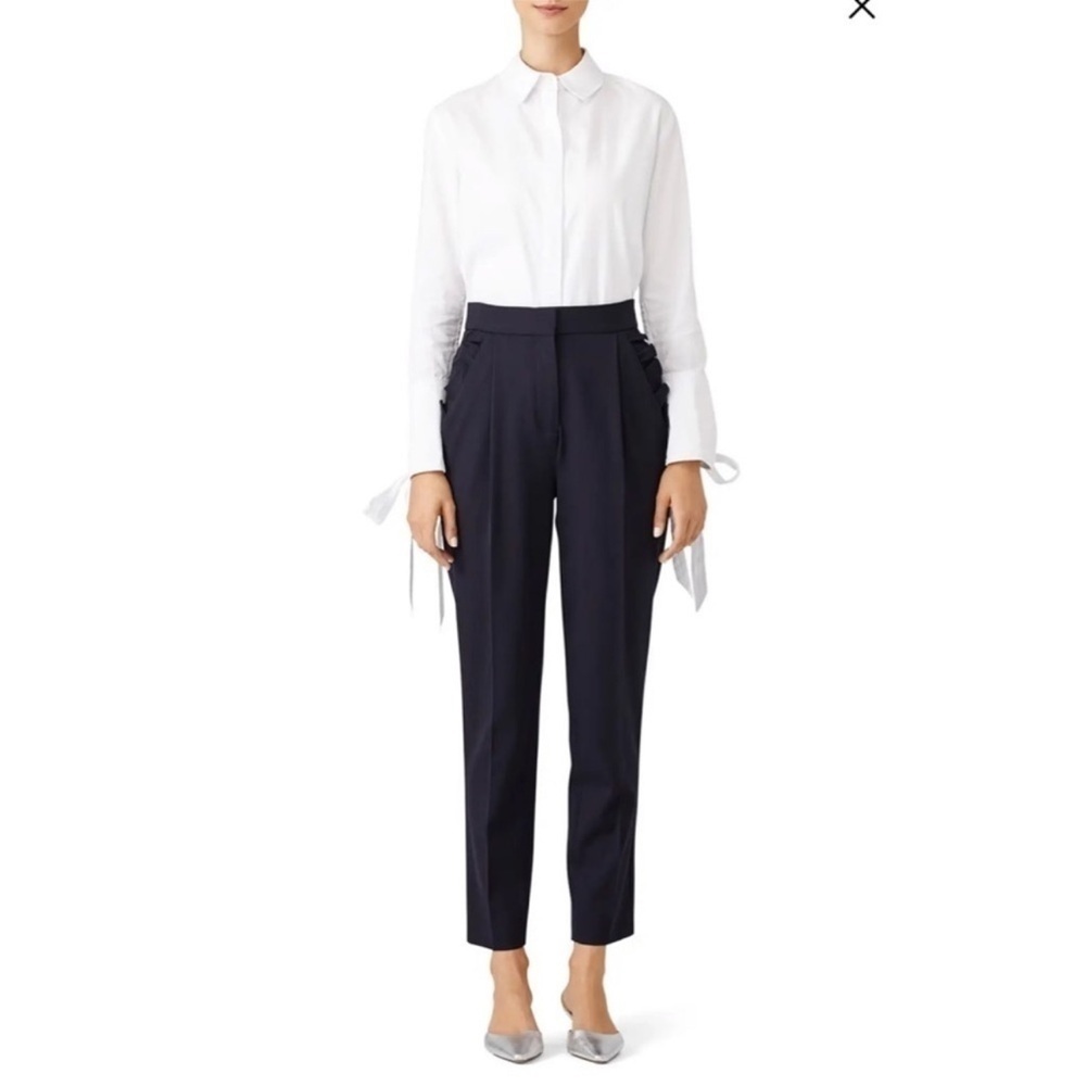 Rebecca Taylor Spring Suiting Ruffle Pants - Picture 11 of 13